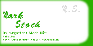 mark stoch business card